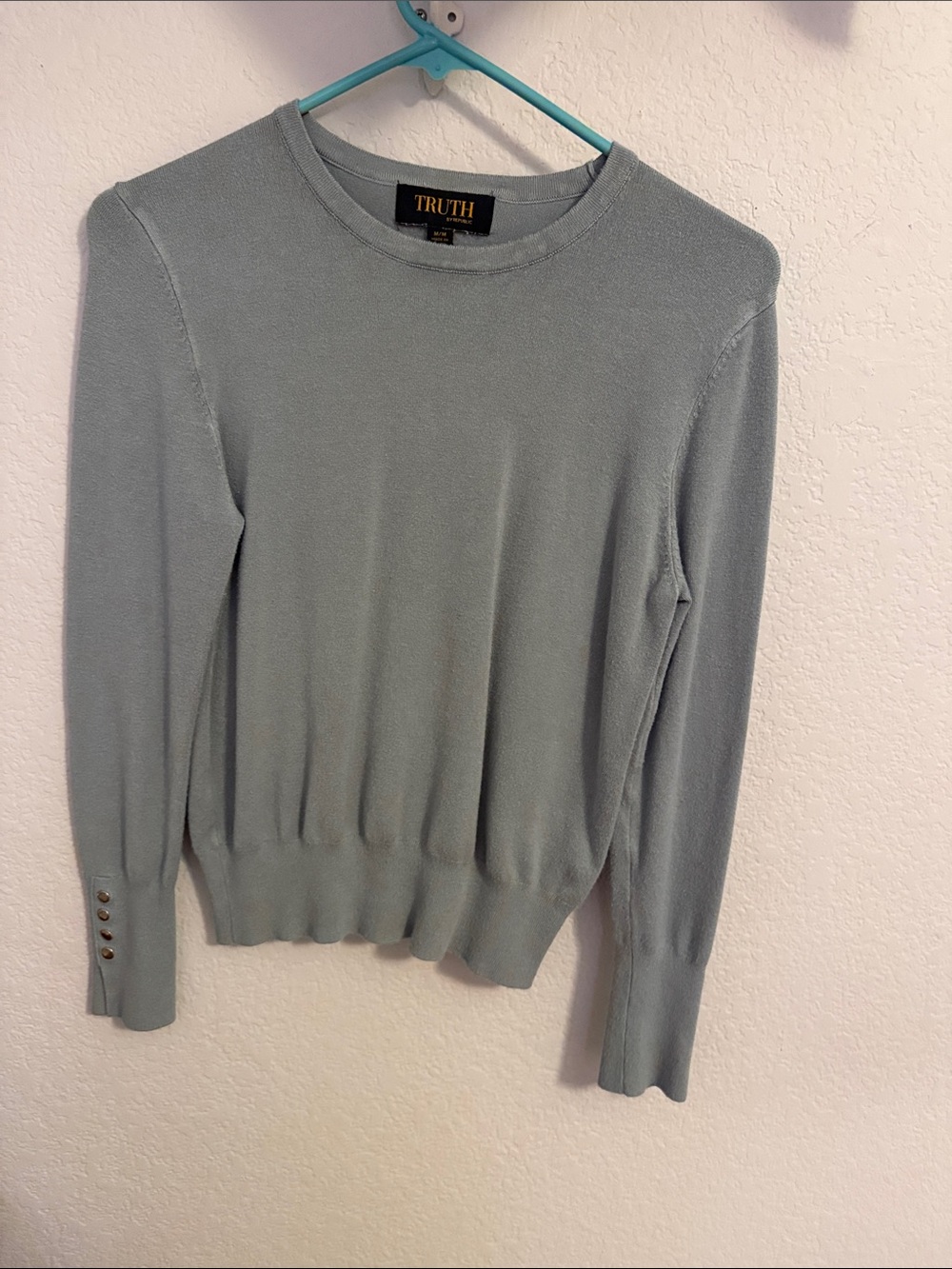 TRUTH Sage Green Lightweight Crewneck Sweater